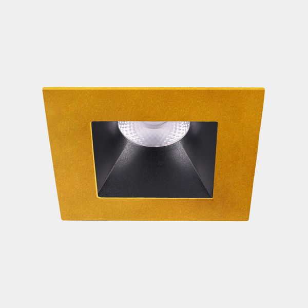 Downlight Play Deco Symmetrical Square Fixed 6.4W LED neutral-white 4000K CRI 90 27.9º PHASE CUT Gold/Black IP54 645lm image 1