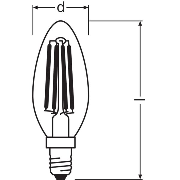 LED CLASSIC B P 4W 840 Clear E14 image 6