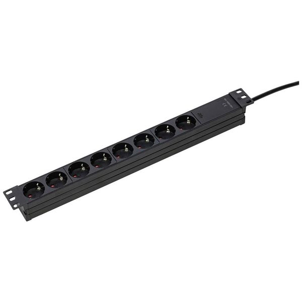 Power strip 19 inches
with shutter
sockets 8 way image 1