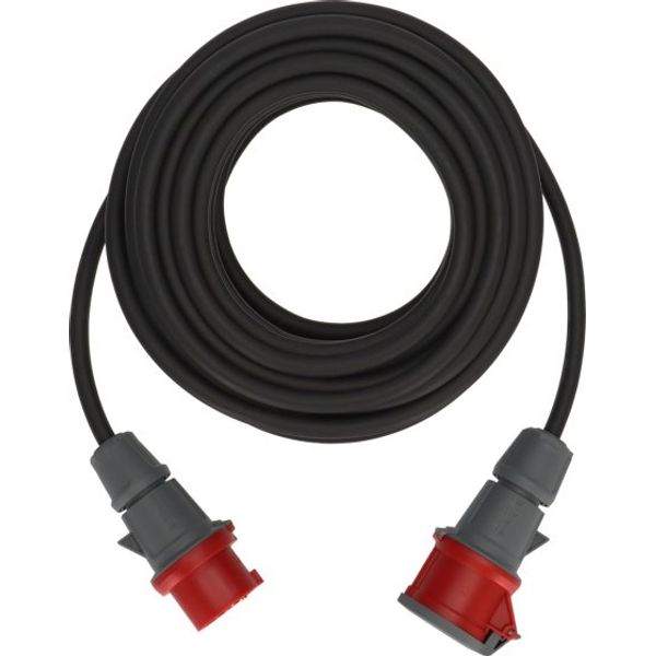 CEE extension cable IP44 25m black H07RN-F 5G2.5 5-pin image 1