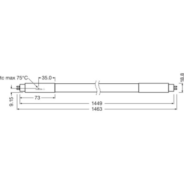 SubstiTUBE T5 220-240V AC 37 W/3000 K 1463 mm image 6