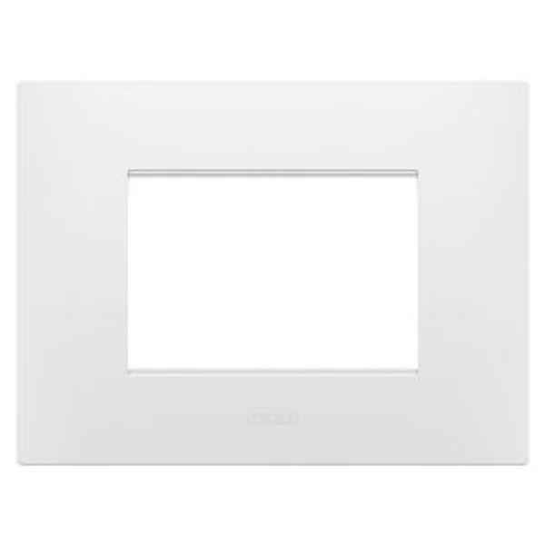 EGO PLATE - IN TECHNOPOLYMER - 3 MODULES - SATIN WHITE - CHORUSMART image 1