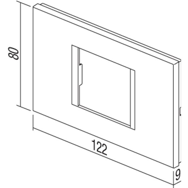 Cover frame 2/3M, soft touch black image 3