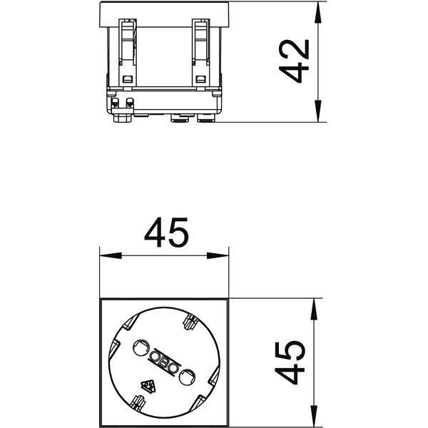 STD-D3S MZGN1 Socket 33°, single protective contact 250V, 10/16A image 2