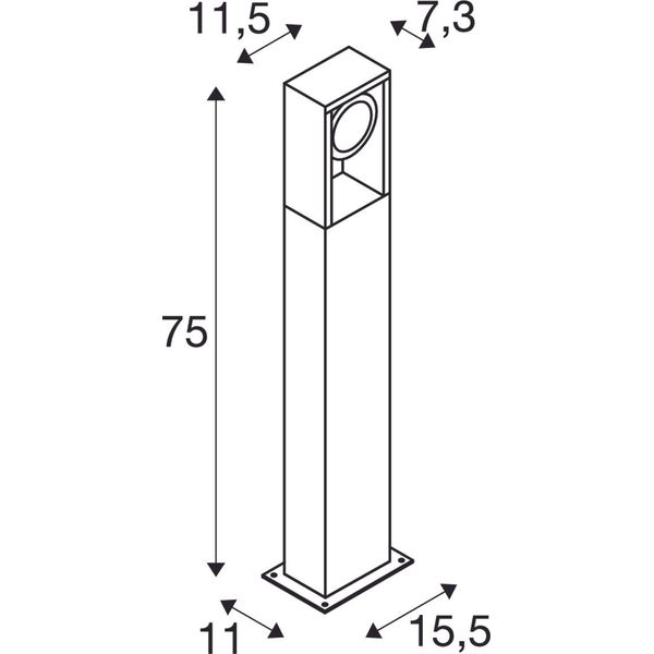 ESKINA 75 FRAME 15W 3000/4000K 230V LED IP65 anthracite image 2