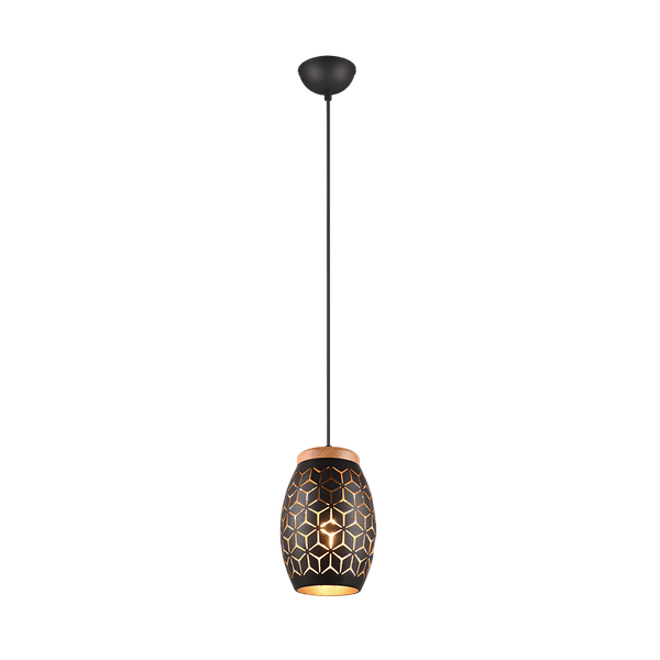 Bidar pendant 1-pc E27 black/gold image 1