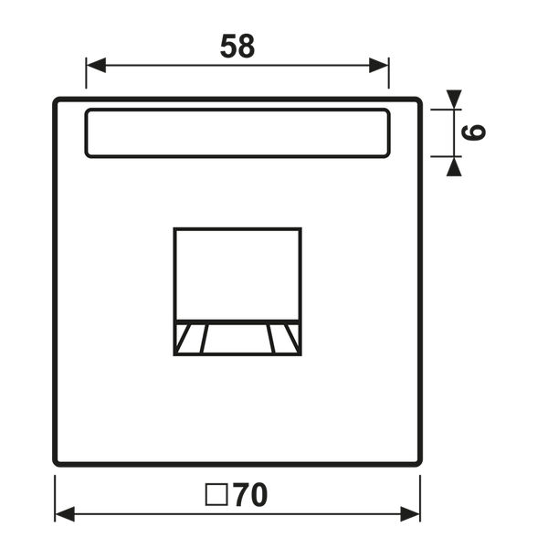 Centre plate for MJ f. 1 socket LS1969-1NAWE image 3