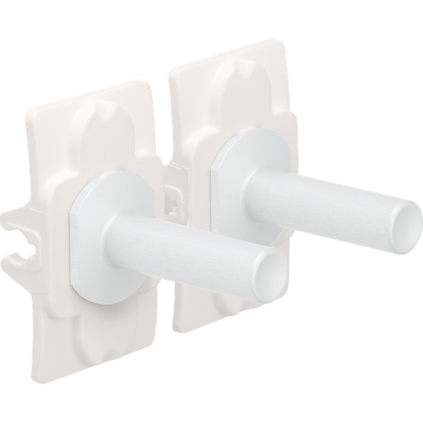 Niko Toggle set for double switch functions, steel white coated image 2