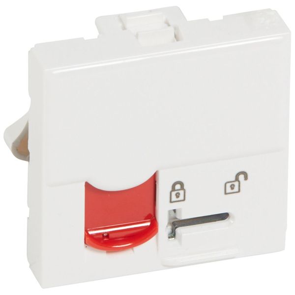 RJ45 socket Mosaic category 5e UTP controlled access 2 modules white image 2