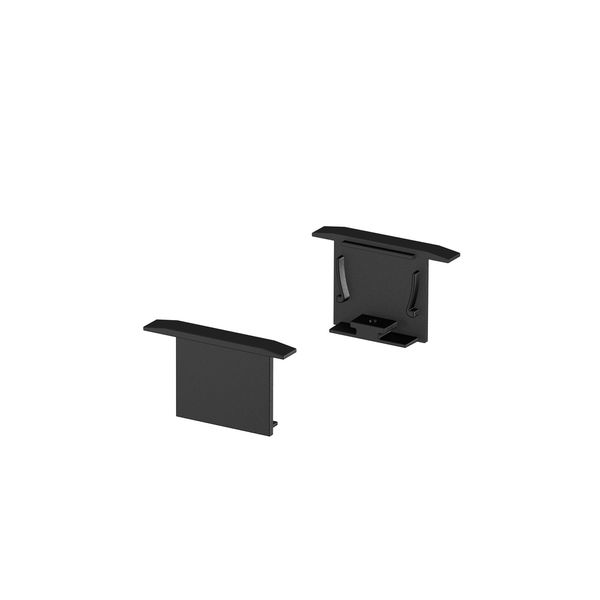 GRAZIA 20 Recessed profile endcaps, 2 pcs., black image 1