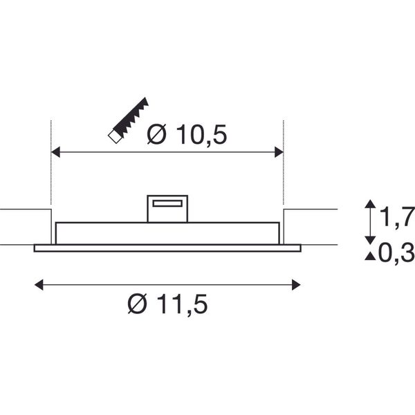 SENSER 12 DL 6W 4000K 200mA IP20 white image 3