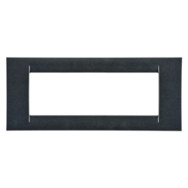 VIRNA PLATE - IN TECHNOPOLYMER GLOSS FINISHING - 6 GANG - METALLIC SLATE - SYSTEM image 1