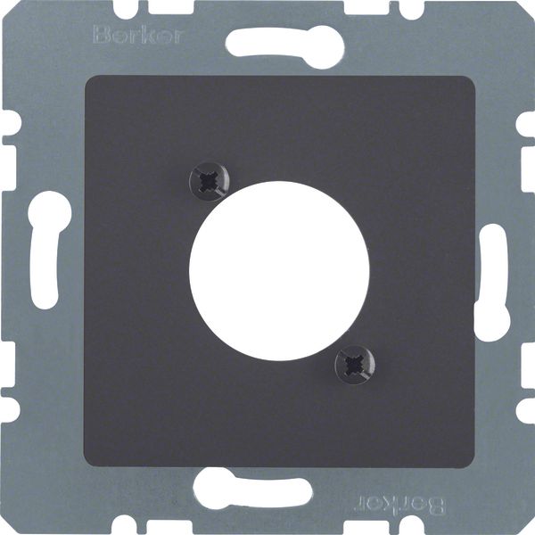 Central plate for XLR D-connector , com-tech, ant., matt image 1