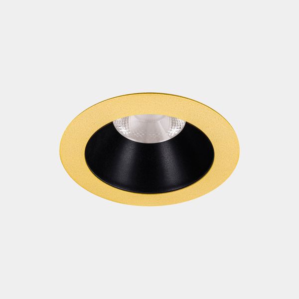 Downlight Play Deco Symmetrical Round Fixed 17.7W LED warm-white 2700K CRI 90 33.6º ON-OFF Gold/Black IP54 1554lm image 1