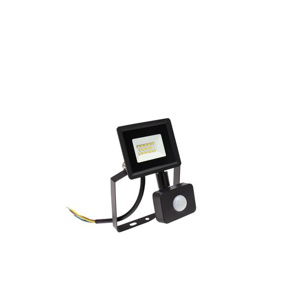 NOCTIS LUX 3 FLOODLIGHT 10W NW 230V IP44 114x150x53mm BLACK with PIR sensor image 1