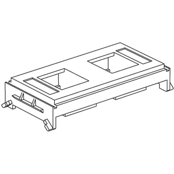 Optiline 50 - CYB mounting plate - 2xAMP110 Keystone - grey image 1