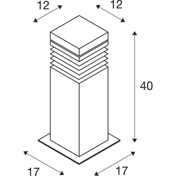 ARROCK GRANITE 40 floor lamp, E27, max. 15W, salt&pepper image 3