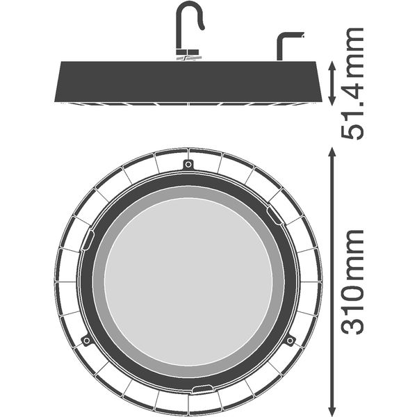 HIGH BAY VALUE 200 W 6500 K 100 DEG IP65 BK image 2