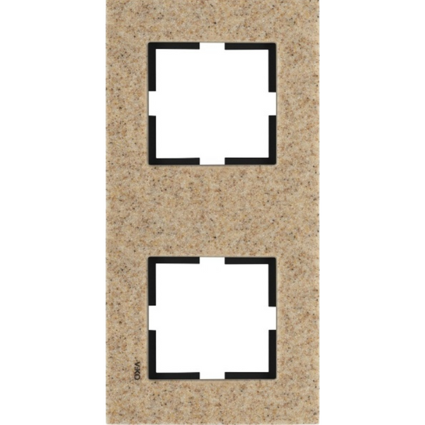 Novella Accessory Corian - Sandstone Two Gang Frame image 1