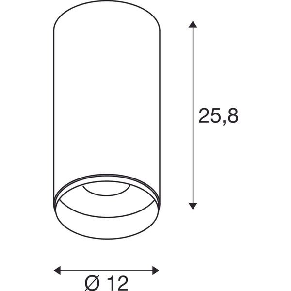 NUMINOS® DALI XL, black ceiling mounted light, 36W 3000K 24° image 2