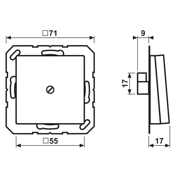 Cable outlet w.centre plate and insert A590AMO image 10