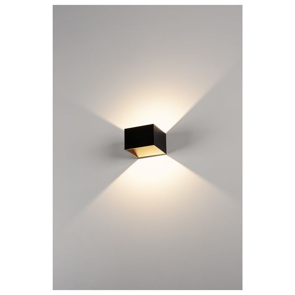 LOGS IN WALL LUMINAIRE, angular, 5W LED, 3000K, black/brass image 3