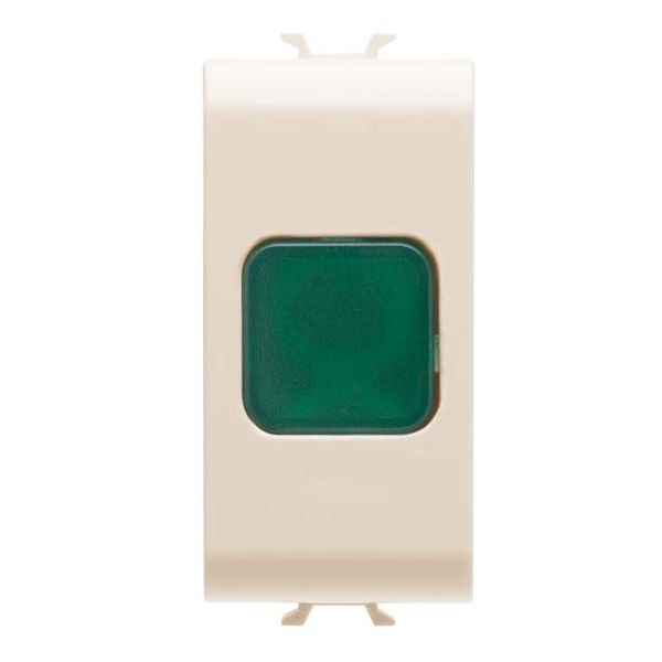 SINGLE INDICATOR LAMP - GREEN - 1 MODULE - IVORY - CHORUSMART image 2