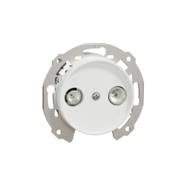 Renova - TV/R socket - intermediate socket (passage) - white image 2