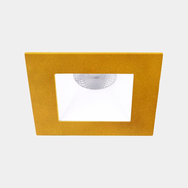 Downlight Play Deco Symmetrical Square Fixed 17.7W LED warm-white 3000K CRI 90 33º PHASE CUT Gold/White IP54 1610lm image 1