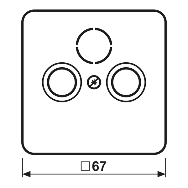 Center plate for TV-FM-SAT sockets CD561SATBR image 6