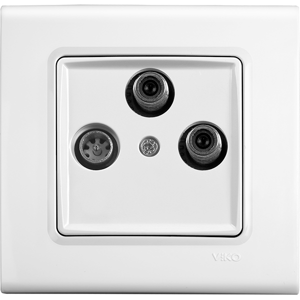 Linnera-Rollina Sat Socket Trans (Sat-TV-Rd) (13dB) White image 2