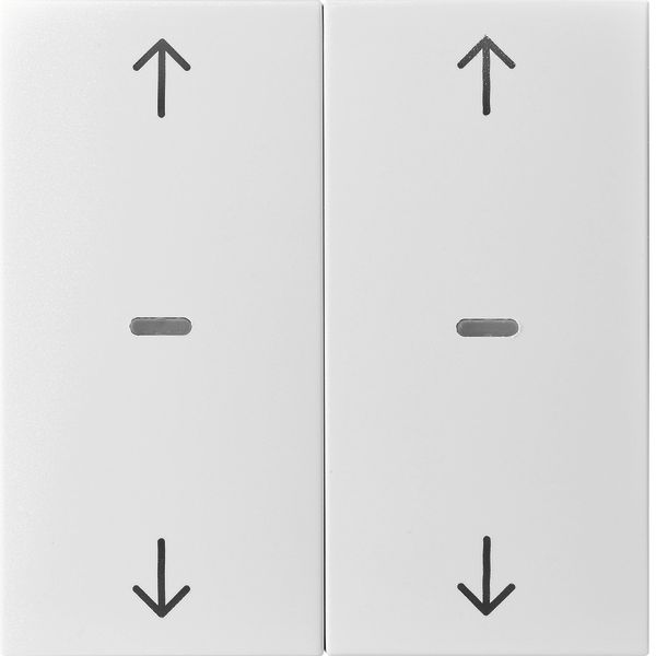 Cover arrow for 2gang for push-button m, clearlenses, S.1/B.3/B.7, whi image 1