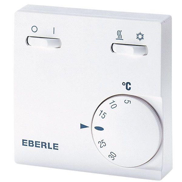 Room controller, 5-30C, AC 230V, 1 changeover contact, 10/5 A, heating/cooling switch, on/off image 1