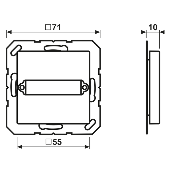 Centre plate for subminiature D-socket A594-125WW image 4