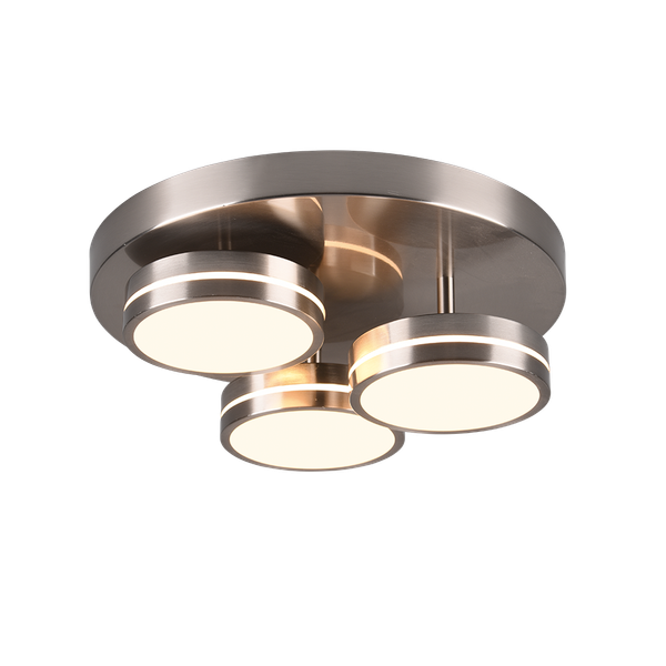 Franklin LED ceiling lamp brushed steel image 1