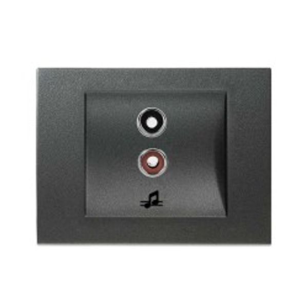 Thea Blu Accessory Dark Grey Music Broadcast (Speaker) Socket image 1