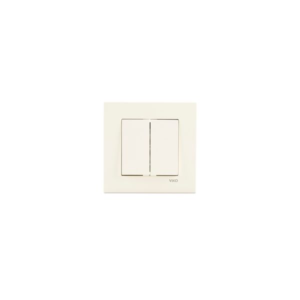 Karre Beige Impulse Two Gang Switch image 1