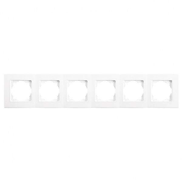 Linnera-Rollina Six Gang Frame White image 1