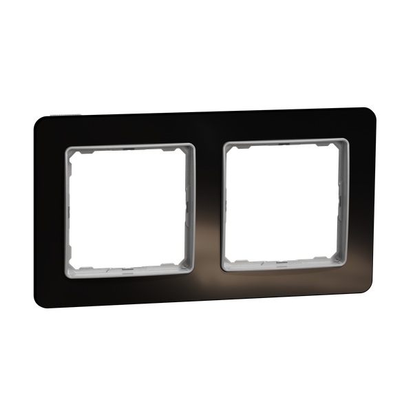 Sedna Design & Elements, Frame 2 gang, professional, glass dark image 5