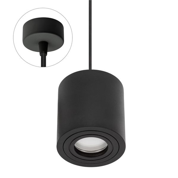 CHLOE GU10 SURFACE MOUNTED GU10 250V IP65 90x97mm BLACK round fixed, round base image 7