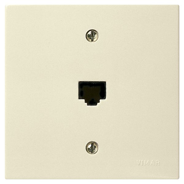 RJ11 phone jack 6/4 ivory image 1