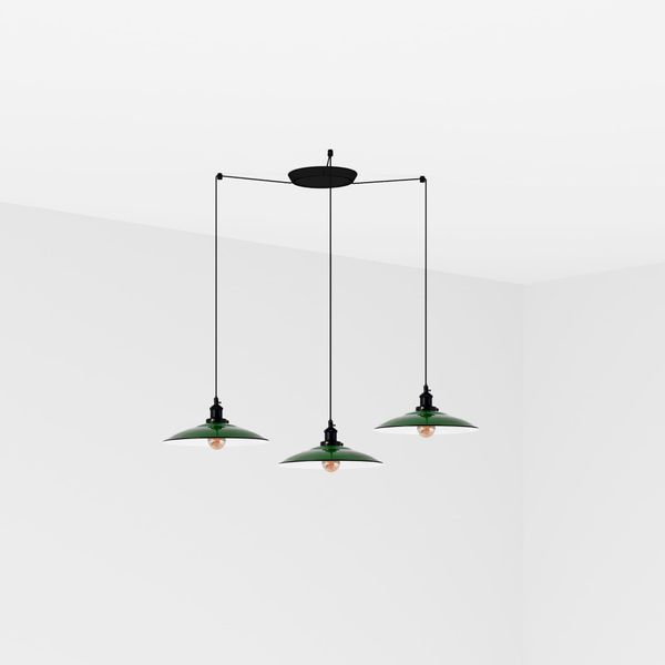 LANG GREEN PENDANT LAMP E27 3L image 1