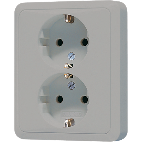 Schuko-socket 2-gang CD5020NKIGR image 1