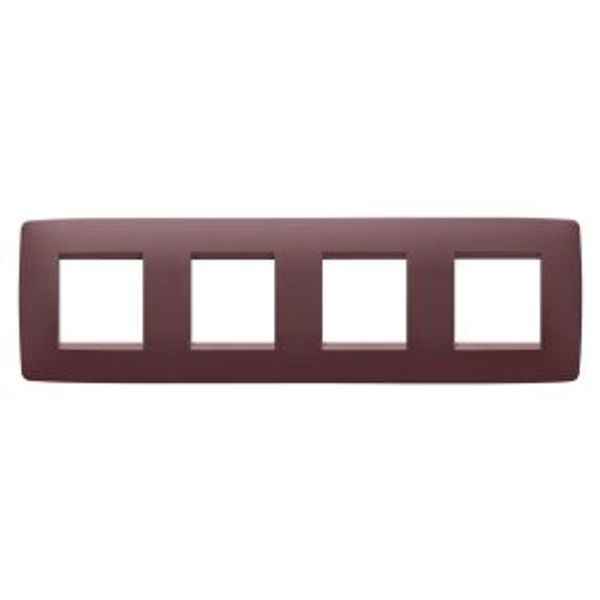 ONE INTERNATIONAL PLATE - IN PAINTED TECHNOPOLYMER - 2+2+2+2 MODULES HORIZONTAL - TUSCAN RED - CHORUSMART image 1