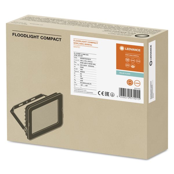 FLOODLIGHT COMPACT 50W 840 SYM 100 WT image 10