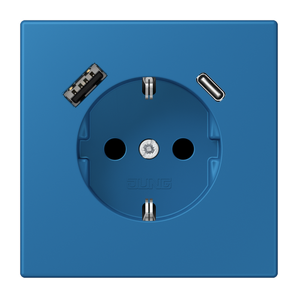 SCHUKO socket with USB charger LC32030 LC1520-15CA211 image 1