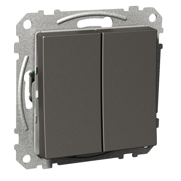 Exxact rocker switch 2-circuits screwless anthracite image 2