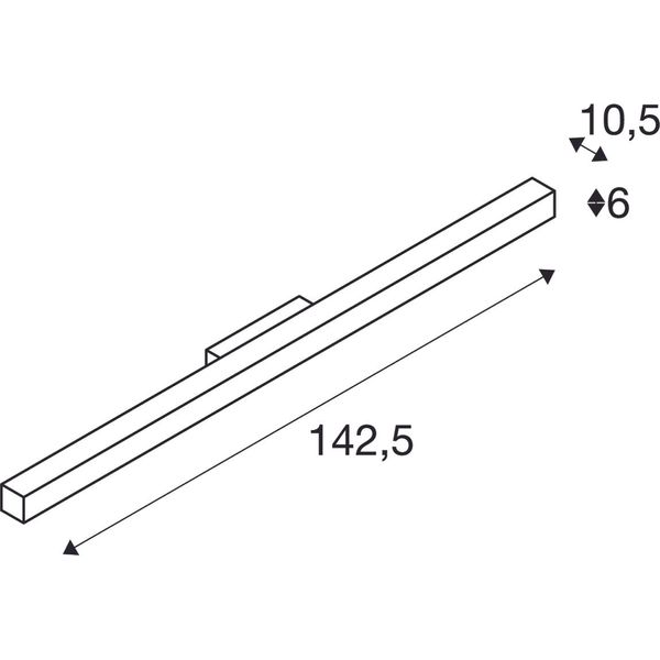 Q-LINE LED Wall luminaire, silvergrey, 3000K image 2