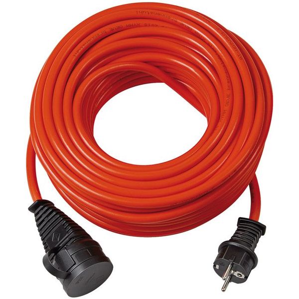 BREMAXX Extension Cable IP44 10m orange AT-N07V3V3-F 3G1.5 with increased touch protection image 1