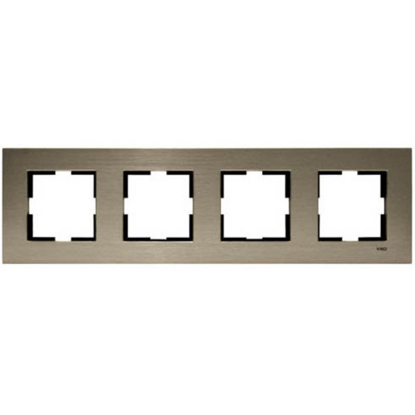 Novella Accessory Aluminium - Bronze Four Gang Frame image 1